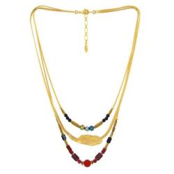 TARATATA bijoux Collier Grenat.