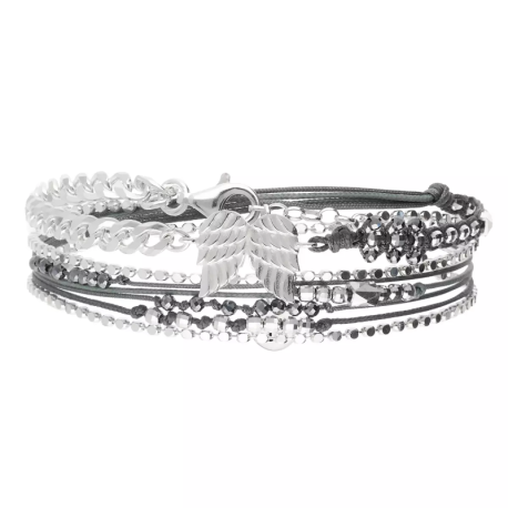 DORIANE Bijoux Bracelet Gris l’Angélique.