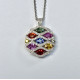 Pendentif Flamme Saphirs multicolores