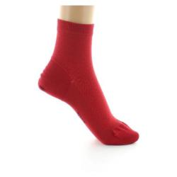 PERRIN - Socquettes Femme en Soie Naturelle - Rouge