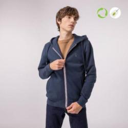 Faguo – Sweat à capuche zippé Mesnil Bleu