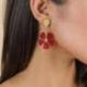 NATURE bijoux Boucles d'oreilles Hibiscus.