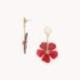 NATURE bijoux Boucles d'oreilles Hibiscus.