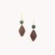 NATURE bijoux Dormeuses Aventurine.
