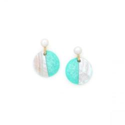 NATURE bijoux Boucles d'oreilles Lagune.