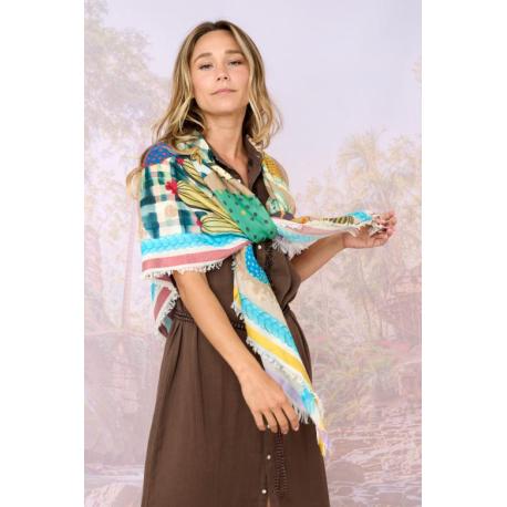 STORIATIPIC Foulard Pétula Beige.