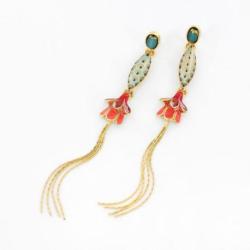 TARATATA bijoux Boucles d'oreilles Fuchsia.