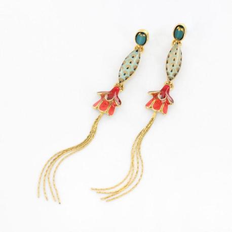 TARATATA bijoux Boucles d'oreilles Fuchsia.
