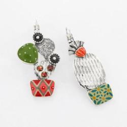 TARATATA bijoux Dormeuses Cactus.