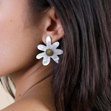 FRANCK HERVAL Boucles d’oreilles Marguerite.