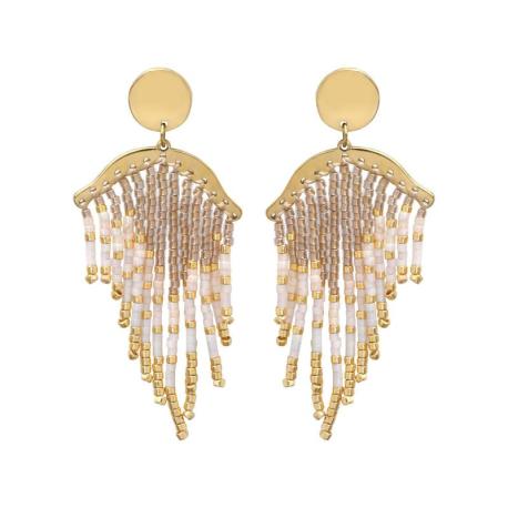 BELLE MAIS PAS QUE Boucles d’oreilles White Jasmin.