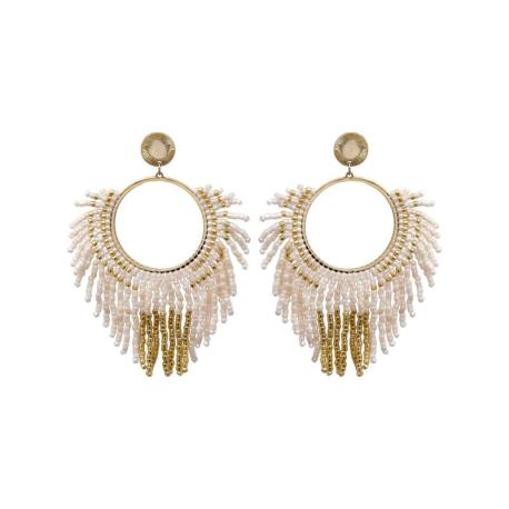 BELLE MAIS PAS QUE Boucles d’oreilles White Jasmin.