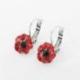 TARATATA bijoux Dormeuses Taraboum Joli Coquelicot.