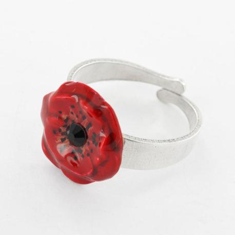 TARATATA bijoux Bague Taraboum Joli Coquelicot.