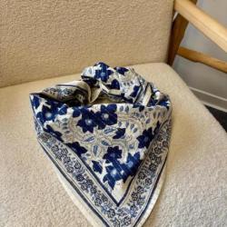 SO FAMILY Foulard Lurex Bleu.