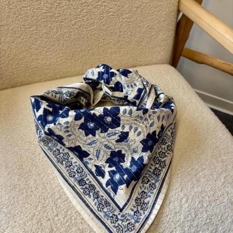 SO FAMILY Foulard Lurex Bleu.