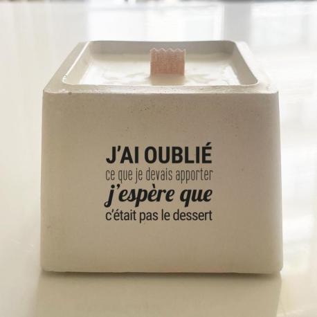 TOUT EST DIT Bougie Dessert. TOUT EST DIT Bougie Dessert.