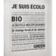 TOUT EST DIT Je suis Ecolo.