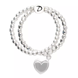 DORIANE Bijoux Bague Cœur penché.