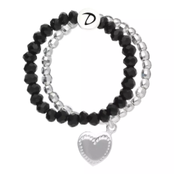 DORIANE Bijoux Bague Cœur penché.
