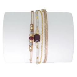 LOETMA Bracelet Chiara Grenat.