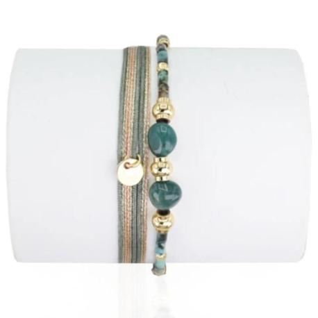LOETMA Bracelet Elsa Agate mousse.