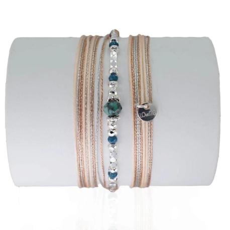 LOETMA Bracelet Silver Turquoise Africaine.
