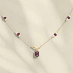 LOETMA Collier Chiara Grenat.