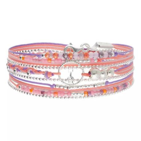 DORIANE Bijoux Bracelet Le Somptueux Rose Violet.