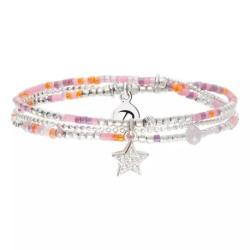 DORIANE Bijoux Bracelet Etoile Rose Violet.