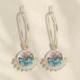 LOETMA Boucles d’oreilles Créoles Jasmine Turquoise.