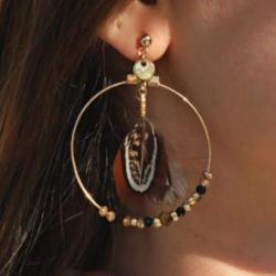 LOETMA Boucles d’oreilles Messina Brown.