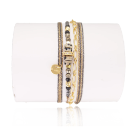 LOETMA Bracelet Calypso Jaspe Dalmatien.