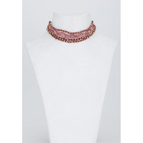 HOUSE OF TUHINA Collier Multi Rangs Lavande. HOUSE OF TUHINA Collier Multi Rangs Lavande.