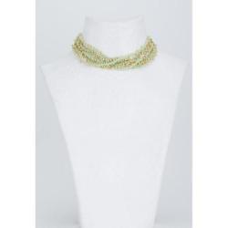 HOUSE OF TUHINA Collier Multi Rangs Vert Menthe.