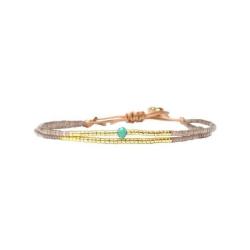 BELLE MAIS PAS QUE Bracelet Blue Ocean Ambre.
