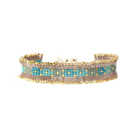 BELLE MAIS PAS QUE Bracelet Blue Ocean Iris. BELLE MAIS PAS QUE Bracelet Blue Ocean Iris.