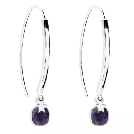 DORIANE Boucles d’oreilles Saphir.