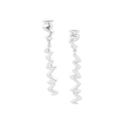 Boucles d'oreilles Longues Argentées.