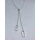 Collier sautoir cravatte en argent massif 925/100