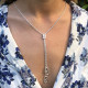 Collier sautoir cravatte en argent massif 925/100