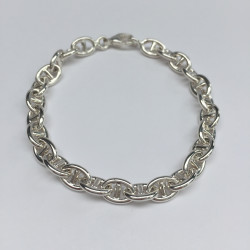 Bracelet maille marine en argent massif 925/1000