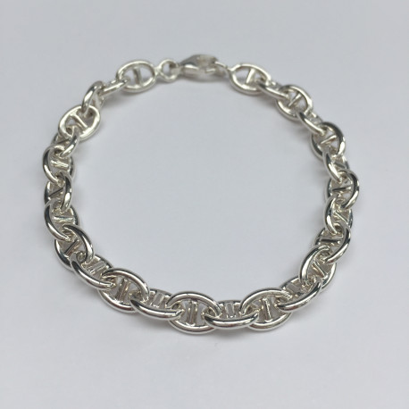 Bracelet maille marine en argent massif 925/1000