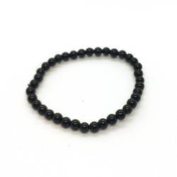 Bracelet Obsidienne Noire 4 mm