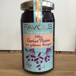 Confiture Cerise Noire gâteau basque  - 260g - Favols