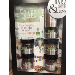 Bar à saveurs Poivres Savor et Sens BIO 5 origines différentes