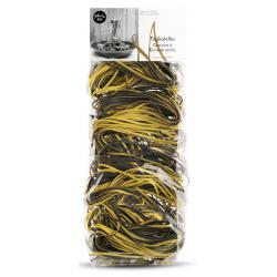 Tagliatelles à l'encre de Seiche et Curcuma - Poids net 250g - 1001 Huiles