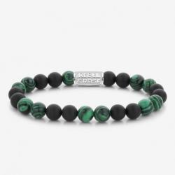 REBEL AND ROSE Bracelet Matt Malachite Twist.