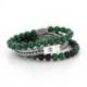 REBEL AND ROSE Bracelet Matt Malachite Twist.