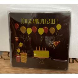 Tablette de Chocolat Noir joyeux anniversaire - 80g - made in France